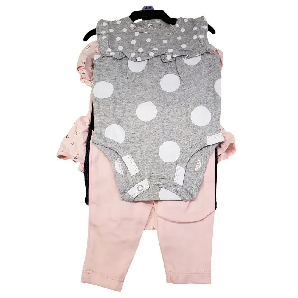 Carters Baby Girls 4 Piece Set Happy Pink Size 3 Months NEW